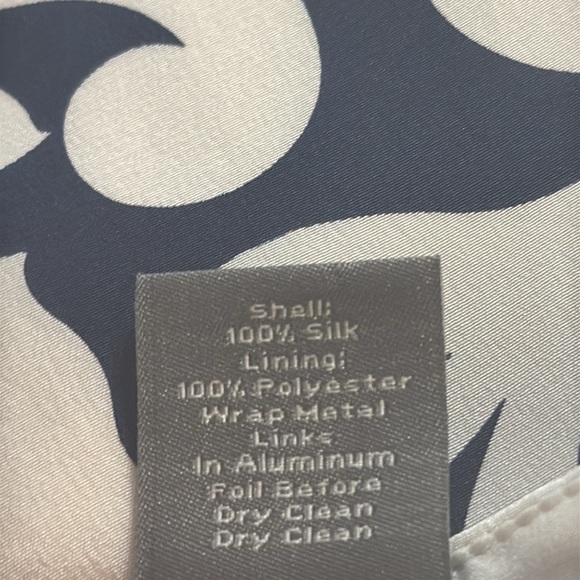 ANN TAYLOR Navy Blue White Floral 100% Silk Sleeveless Midi Dress Hawaiian Sz 4‎ - Picture 8 of 8